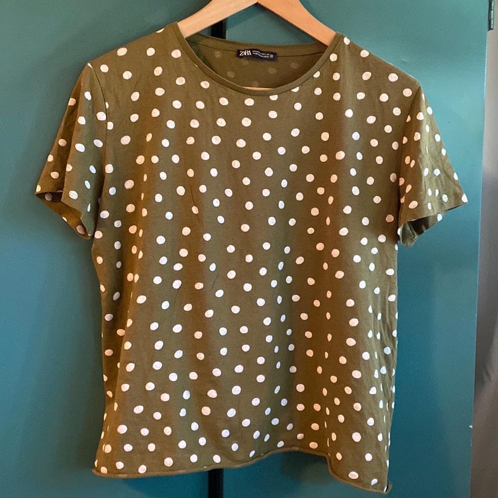 Olive green zara tee